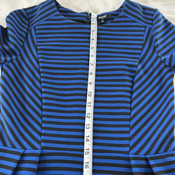Madewell Striped Gallerist Dress Size 4 Black and Navy - Picture 9 of 11